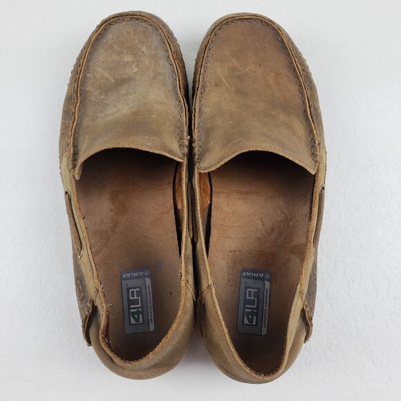 Ariat Gleeson 4LR Slip On Loafer Mens 11 D Brown Leather Moccasin Casual Shoe - Picture 9 of 13